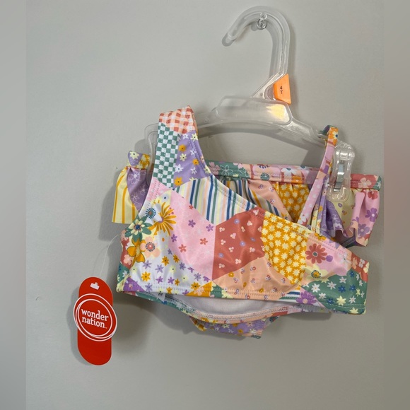 Wonder Nation Toddler Two-piece Swimsuit Size 4T NWT - Picture 5 of 10